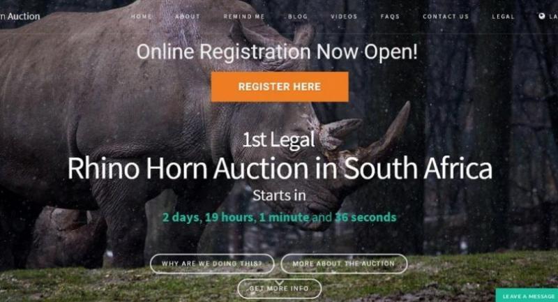 S.Africa opposes online rhino horn auction