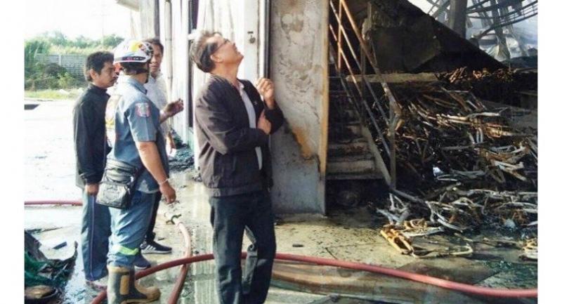 Fire engulfs bicycle factory in Chachoengsao