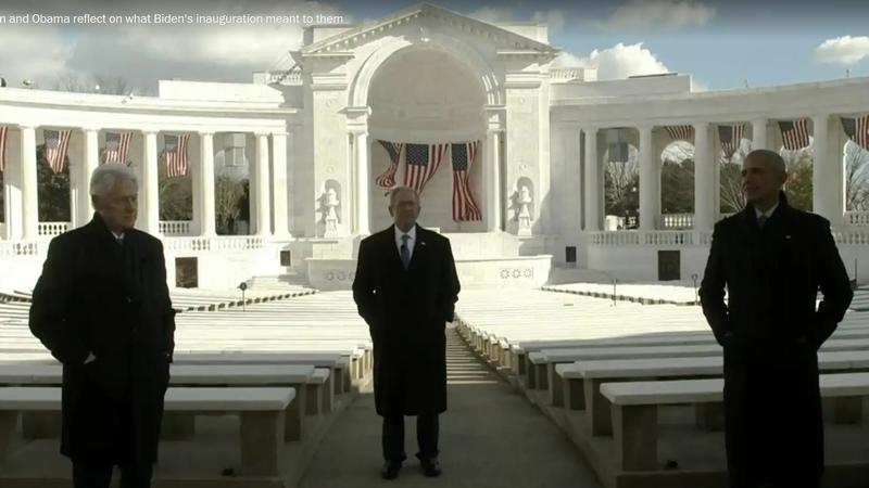 Obama, Bush and Clinton release video praising peaceful transfers of power, as Trump skips inauguration