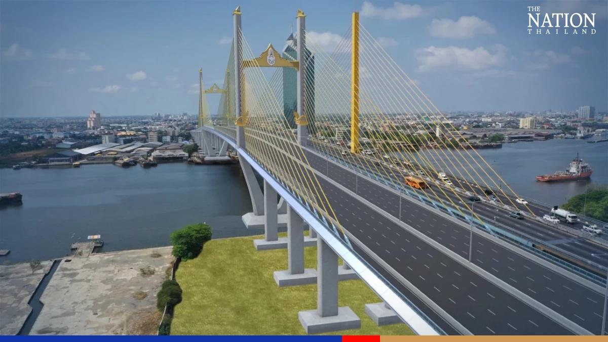 New Bangkok river bridge on course to open next year