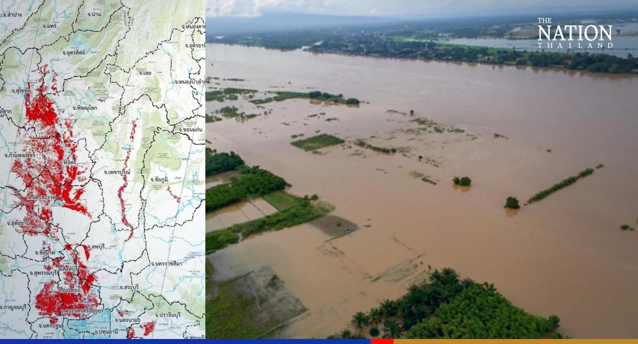 Over 3.28 million rai in 25 provinces swamped by floods: GISTDA