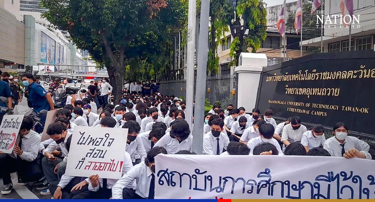 Uthenthawai Campus students protest to demand resumption of on-site classes